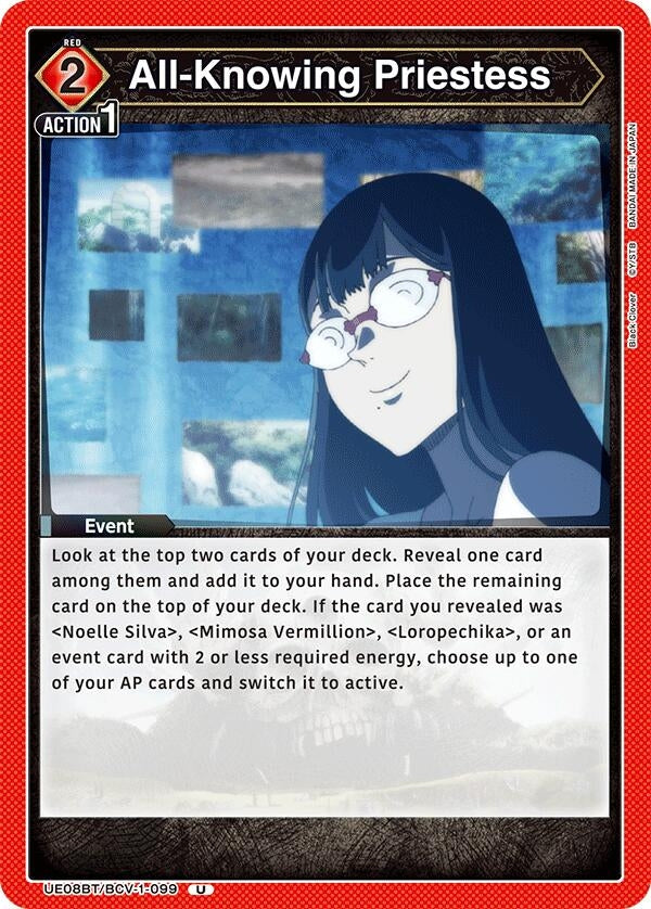 Image for All-Knowing Priestess (UE08BT) (UE08BT/BCV-1-099) - Union Arena