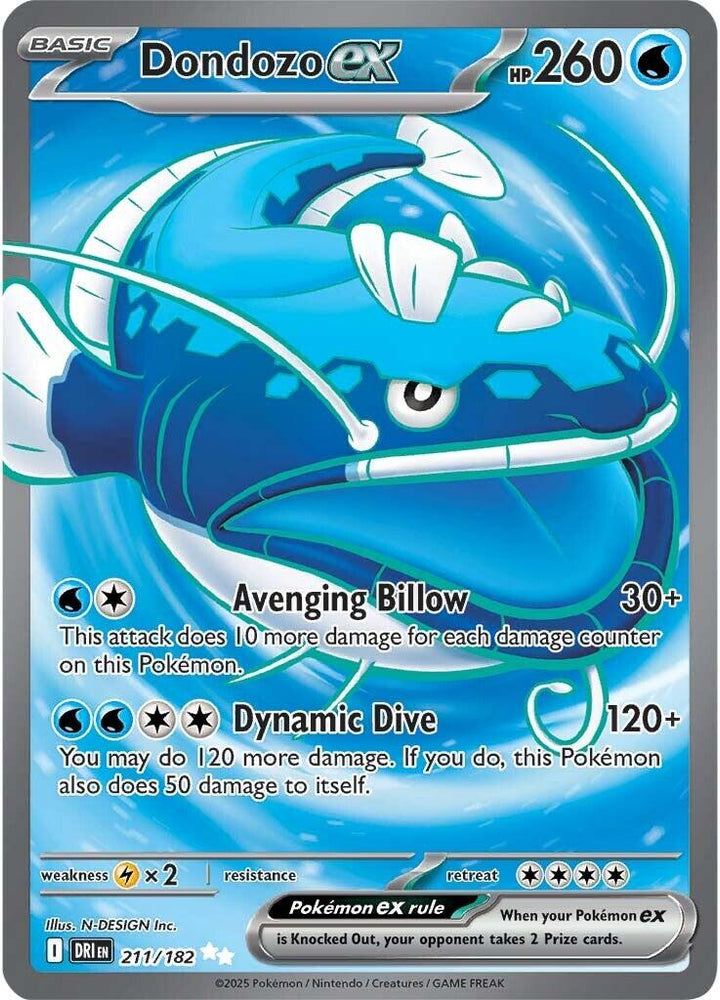 Dondozo ex (211/182) [Scarlet & Violet: Destined Rivals]