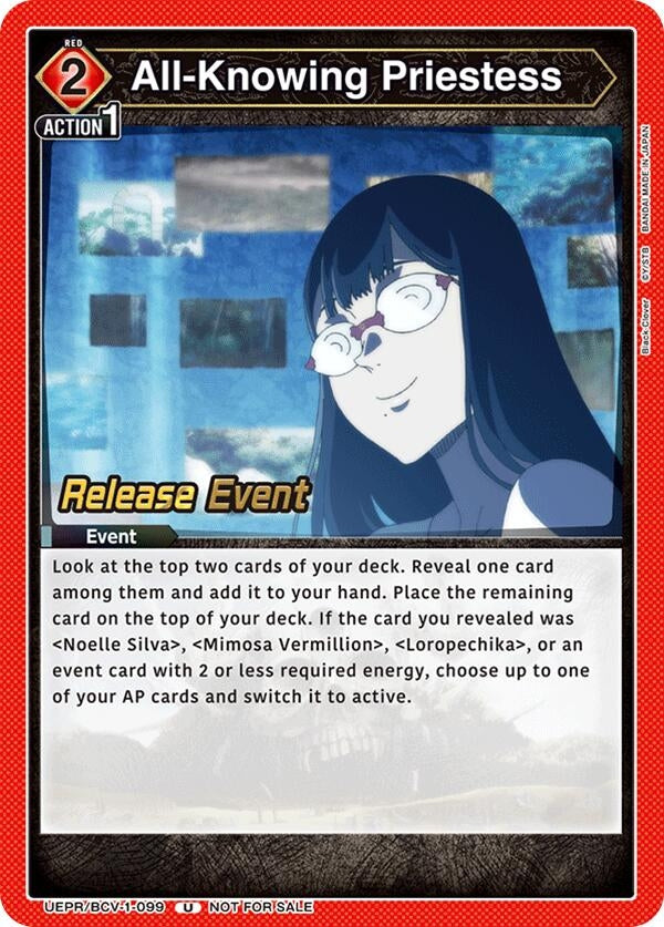 Image for All-Knowing Priestess (UE08BT_RE) (UEPR/BCV-1-099) - Union Arena
