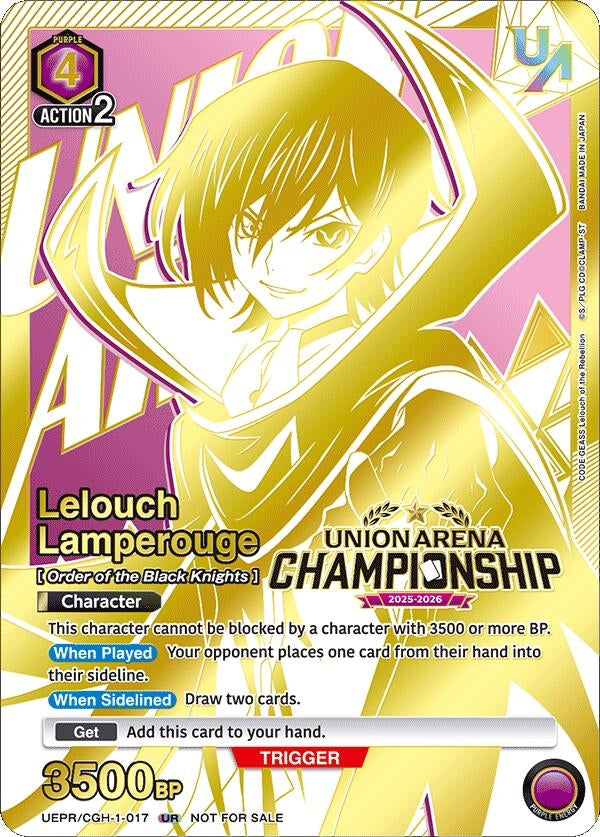 Image for Lelouch Lamperouge (Regionals 25-26) (UEPR) (UEPR/CGH-1-017) - Union Arena