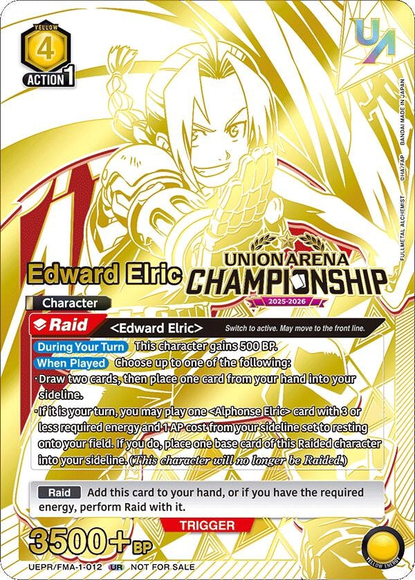 Image for Edward Elric (Regionals 25-26) (UEPR) (UEPR/FMA-1-012) - Union Arena