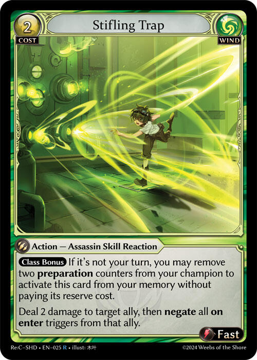 Stifling Trap (025) [Tristan Re:Collection, Shadowdancer Lite]