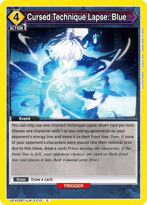 Image for Cursed Technique Lapse: Blue (UEX02BT) (UEX02BT/JJK-3-012) - Union Arena