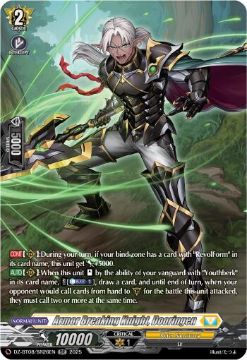 Armor Breaking Knight, Dooringen (DZ-BT08/SR26EN) [Knights 0f Rebirth]
