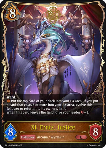 XI. Erntz, Justice (BP10-054EN) [Gods of the Arcana]