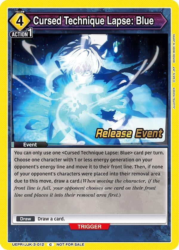 Image for Cursed Technique Lapse: Blue (UEPR/JJK-3-012) - Union Arena