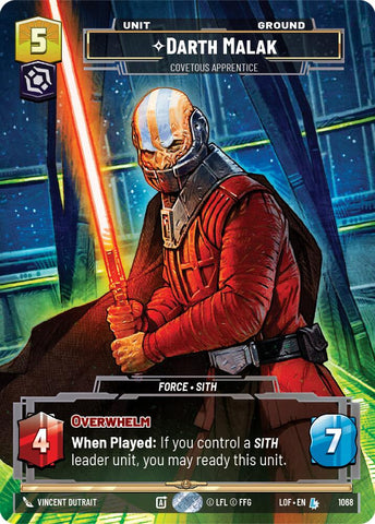 Darth Malak - Covetous Apprentice (1068) (Prestige) (1068) [Legends of the Force]
