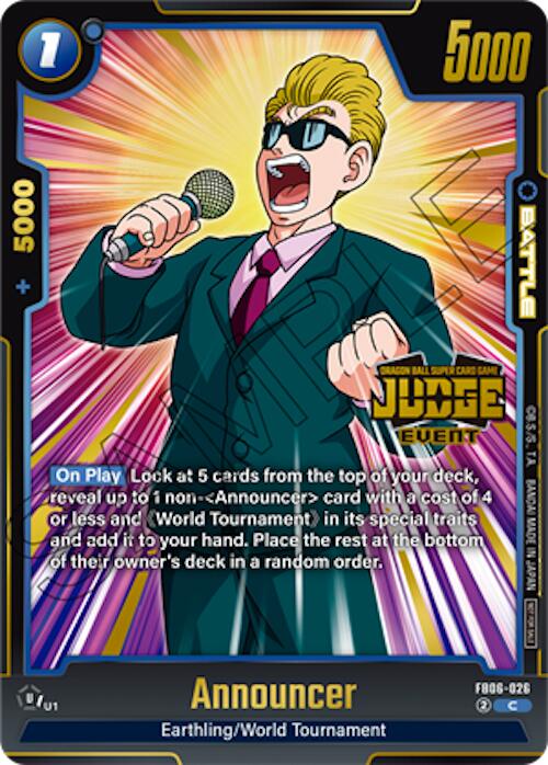 Announcer (Judge Pack 04 - Event) [Fusion World Tournament Cards]