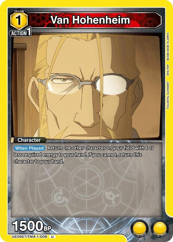 Image for Van Hohenheim (UE09ST) (UE09ST/FMA-1-006) - Union Arena