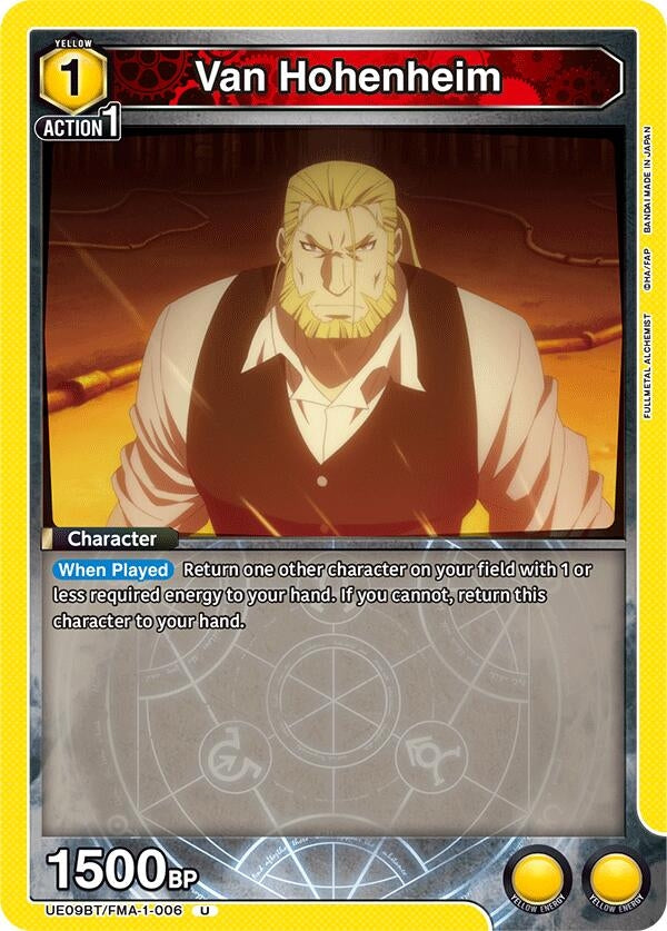 Image for Van Hohenheim (UE09BT) (UE09BT/FMA-1-006) - Union Arena