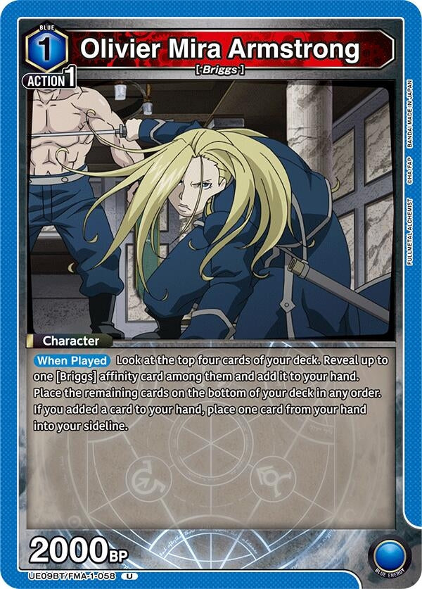 Image for Olivier Mira Armstrong (058) (UE09BT) (UE09BT/FMA-1-058) - Union Arena