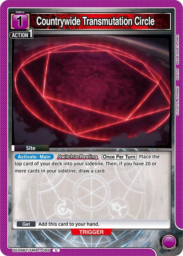 Image for Countrywide Transmutation Circle (UE09BT) (UE09BT/FMA-1-095) - Union Arena