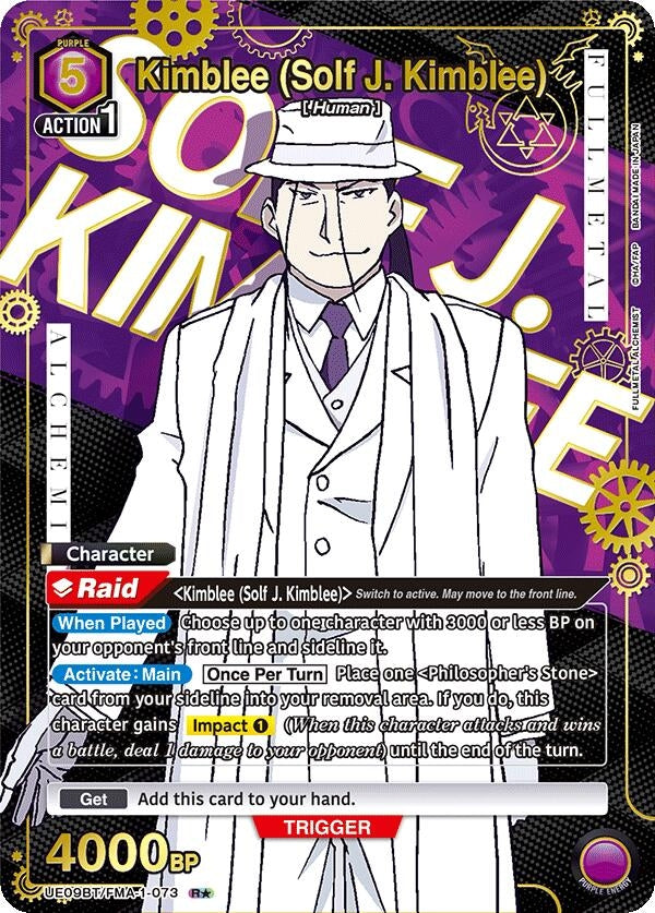 Image for Kimblee (Solf J. Kimblee) (073) (R*) (UE09BT) (UE09BT/FMA-1-073) - Union Arena