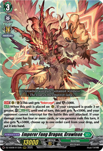 Emperor Fang Dragon, Growleon (RRR) (DZ-SS08/013EN) [Festival Booster 2025]