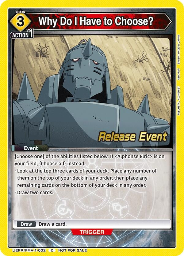 Image for Why Do I Have to Choose? (UE09BT_RE) (UEPR/FMA-1-032) - Union Arena