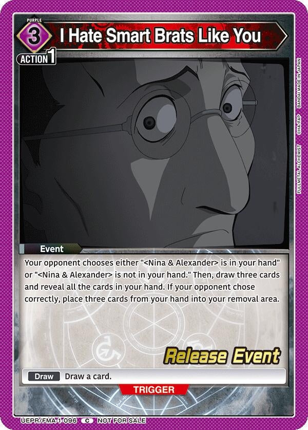 Image for I Hate Smart Brats Like You (UE09BT_RE) (UEPR/FMA-1-096) - Union Arena
