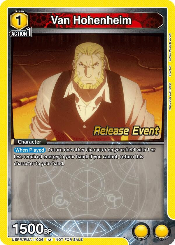 Image for Van Hohenheim (UE09BT_RE) (UEPR/FMA-1-006) - Union Arena