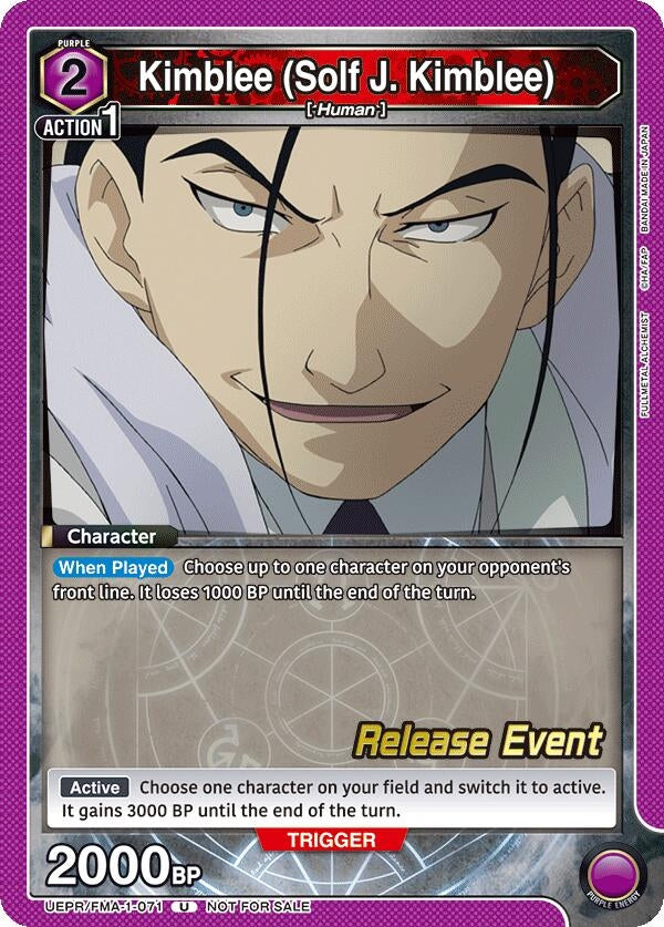 Image for Kimblee (Solf J. Kimblee) (071) (UE09BT_RE) (UEPR/FMA-1-071) - Union Arena