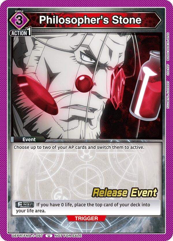 Image for Philosopher's Stone (UE09BT_RE) (UEPR/FMA-1-097) - Union Arena