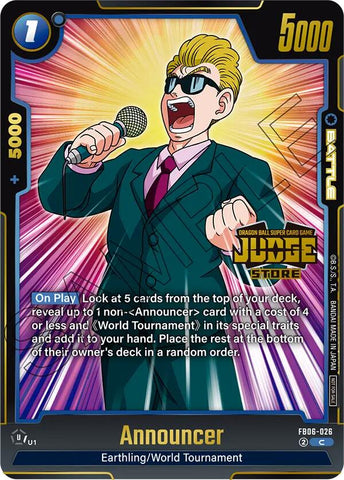 Announcer (Judge Pack 04 - Store Judge) [Fusion World Tournament Cards]