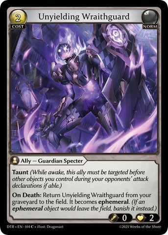 Unyielding Wraithguard (104) [Distorted Reflections]