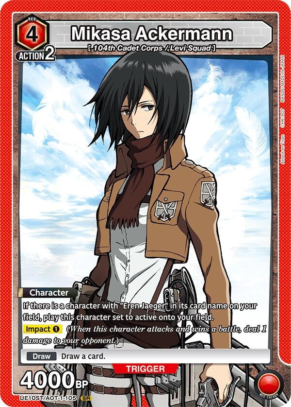 Image for Mikasa Ackermann (105) (UE10ST) (UE10ST/AOT-1-105) - Union Arena