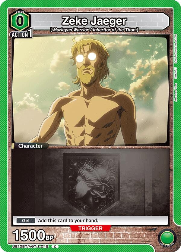 Image for Zeke Jaeger (045) (Box Topper Foil) (UE10BT) (UE10BT/AOT-1-045) - Union Arena
