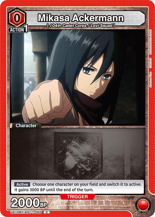 Image for Mikasa Ackermann (085) (Box Topper Foil) (UE10BT) (UE10BT/AOT-1-085) - Union Arena