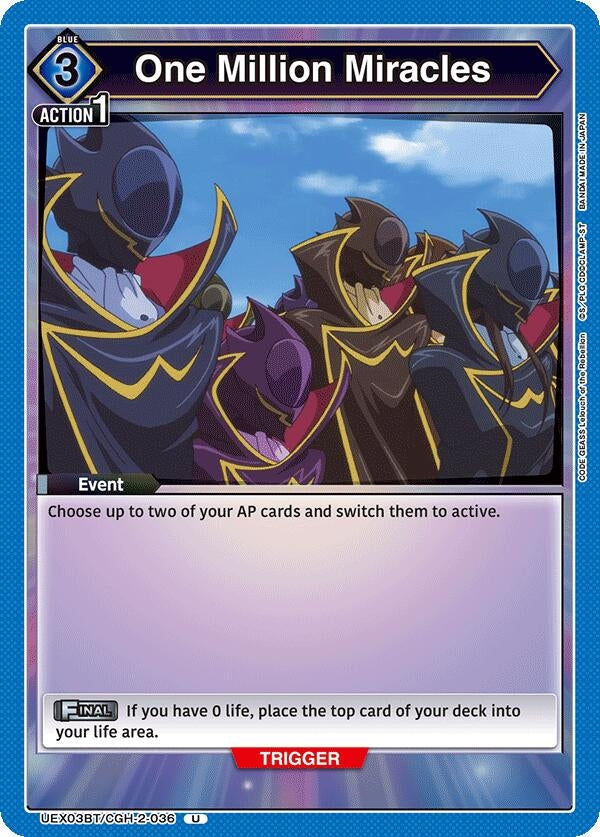 Image for One Million Miracles (UEX03BT) (UEX03BT/CGH-2-036) - Union Arena