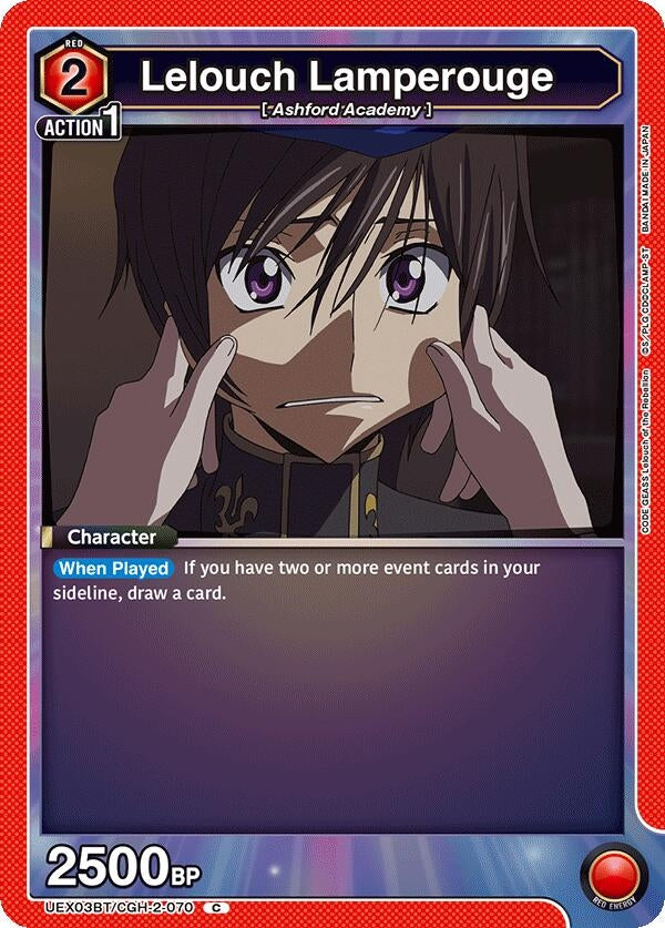 Image for Lelouch Lamperouge (070) (UEX03BT) (UEX03BT/CGH-2-070) - Union Arena
