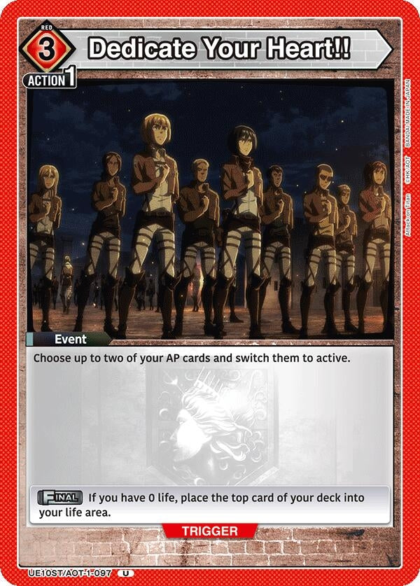 Image for Dedicate Your Heart!! (UE10ST) (UE10ST/AOT-1-097) - Union Arena