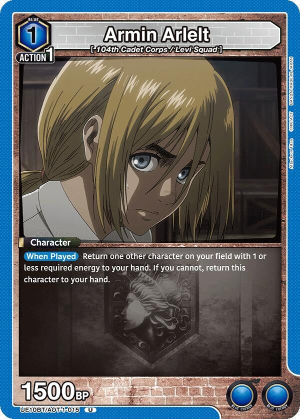 Image for Armin Arlelt (015) (UE10BT) (UE10BT/AOT-1-015) - Union Arena