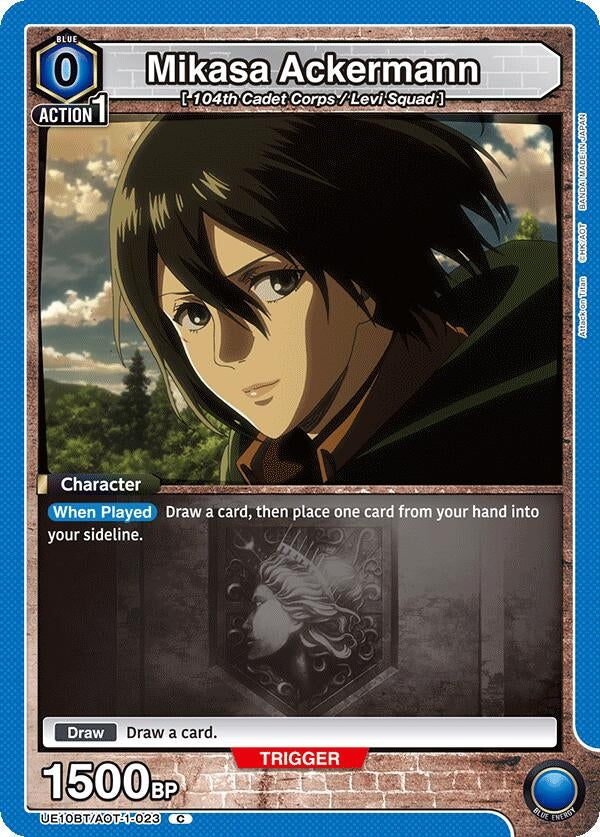 Image for Mikasa Ackermann (023) (UE10BT) (UE10BT/AOT-1-023) - Union Arena