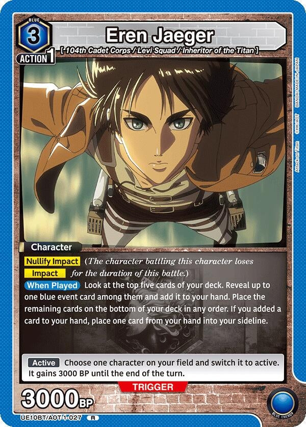 Image for Eren Jaeger (027) (UE10BT) (UE10BT/AOT-1-027) - Union Arena