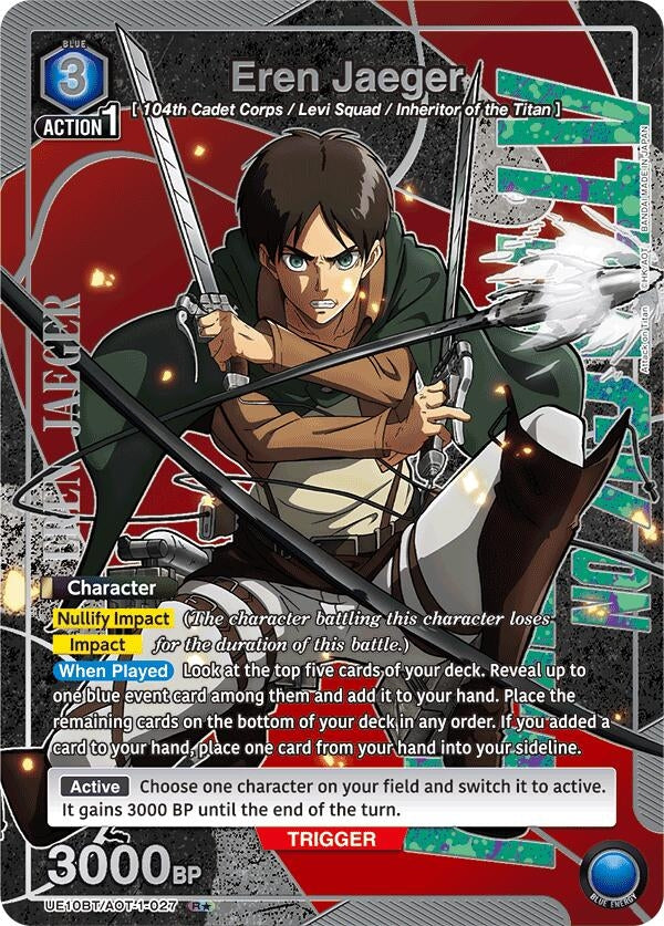 Image for Eren Jaeger (027) (R*) (UE10BT) (UE10BT/AOT-1-027) - Union Arena