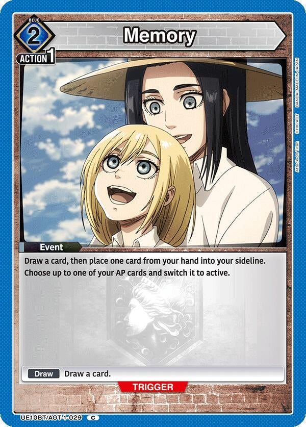 Image for Memory (UE10BT) (UE10BT/AOT-1-029) - Union Arena
