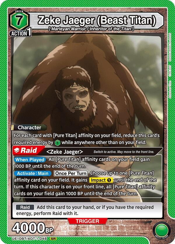 Image for Zeke Jaeger (Beast Titan) (UE10BT) (UE10BT/AOT-1-048) - Union Arena