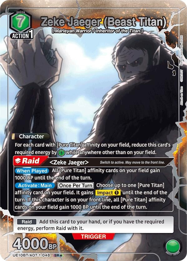 Image for Zeke Jaeger (Beast Titan) (SR*) (UE10BT) (UE10BT/AOT-1-048) - Union Arena