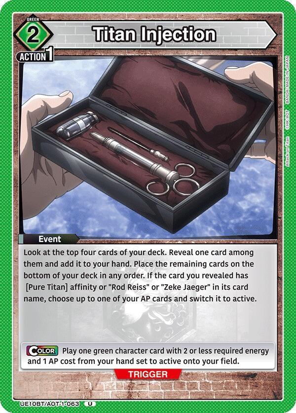 Image for Titan Injection (UE10BT) (UE10BT/AOT-1-063) - Union Arena