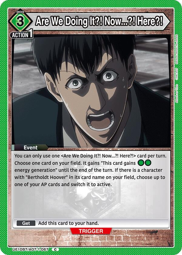 Image for Are We Doing It?! Now...?! Here?! (UE10BT) (UE10BT/AOT-1-067) - Union Arena