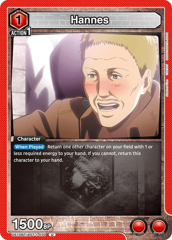 Image for Hannes (UE10BT) (UE10BT/AOT-1-070) - Union Arena