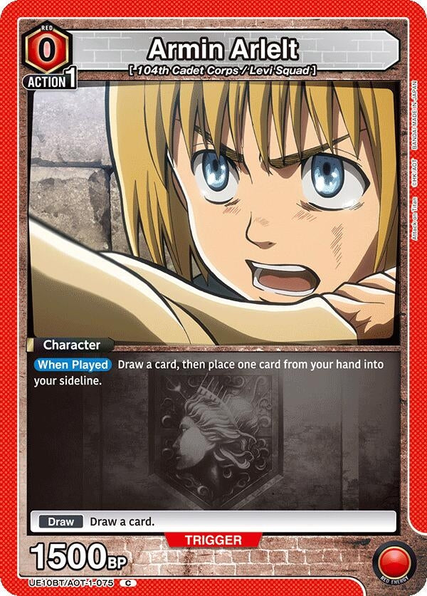 Image for Armin Arlelt (075) (UE10BT) (UE10BT/AOT-1-075) - Union Arena