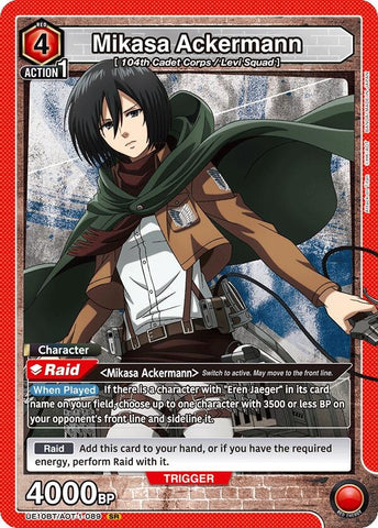 Image for Mikasa Ackermann (089) (UE10BT) (UE10BT/AOT-1-089) - Union Arena