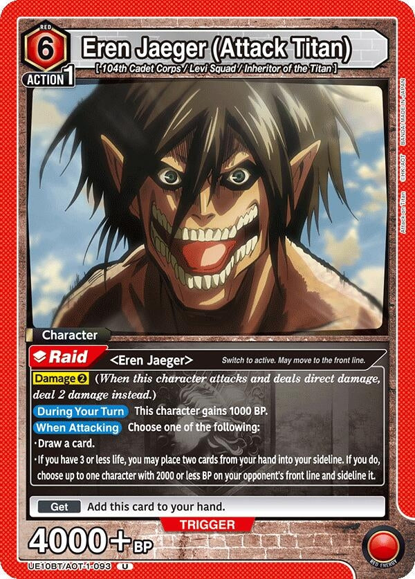 Image for Eren Jaeger (Attack Titan) (093) (UE10BT) (UE10BT/AOT-1-093) - Union Arena