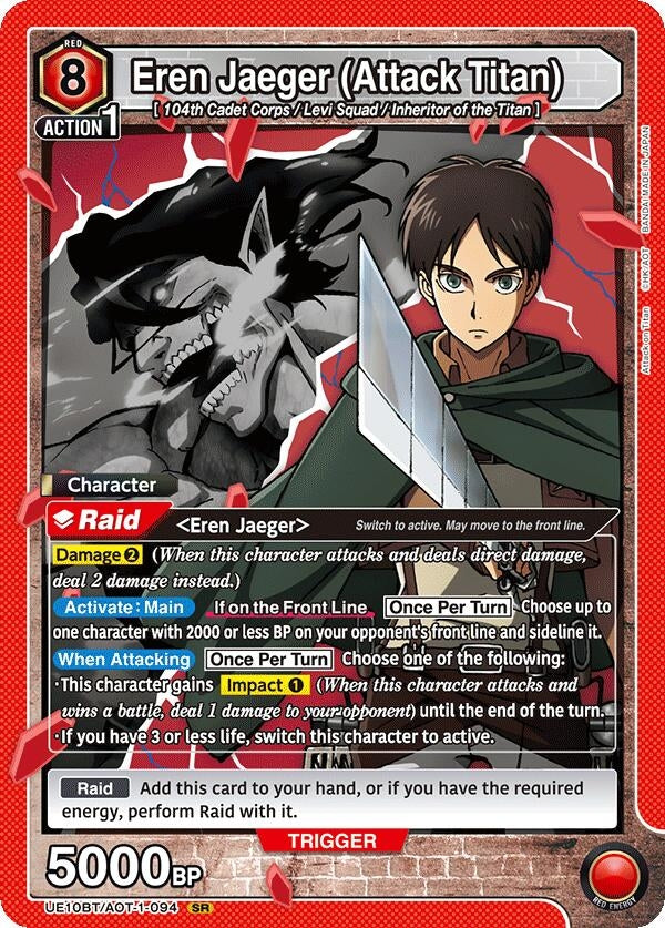 Image for Eren Jaeger (Attack Titan) (094) (UE10BT) (UE10BT/AOT-1-094) - Union Arena