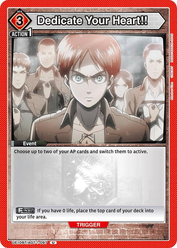 Image for Dedicate Your Heart!! (UE10BT) (UE10BT/AOT-1-097) - Union Arena