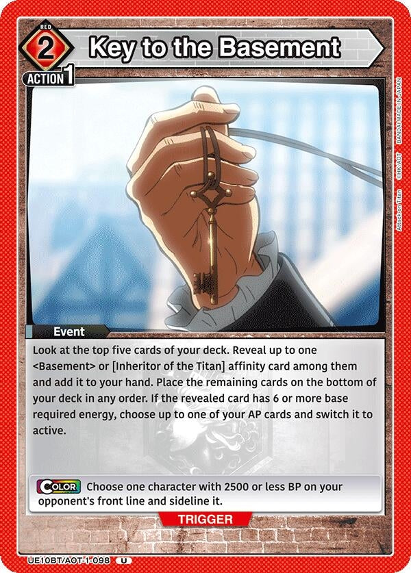 Image for Key to the Basement (UE10BT) (UE10BT/AOT-1-098) - Union Arena