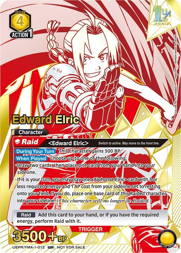 Image for Edward Elric (012) (UEPR) (UEPR/FMA-1-012) - Union Arena