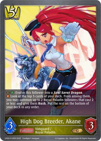 High Dog Breeder, Akane - P15EN (Foil) (CP03-P15EN) [Cardfight!! Vanguard]