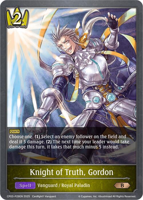 Knight of Truth, Gordon - P28EN (Foil) (CP03-P28EN) [Cardfight!! Vanguard]